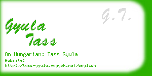 gyula tass business card